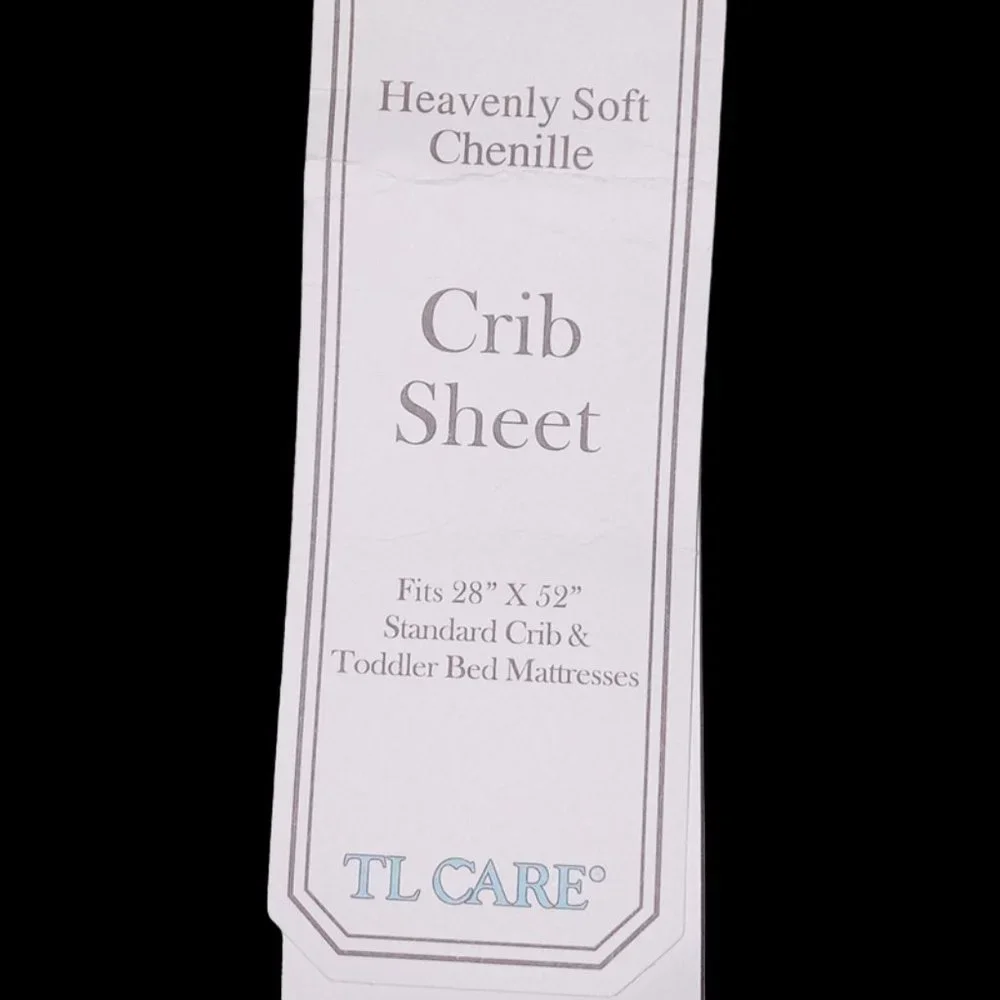 TL Care Grey Gray Heavenly Soft Chenille Fitted Crib Sheet NEW